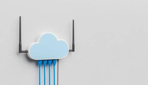 Cloud wifi router 스톡 사진