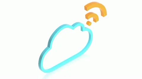 Cloud with wifi sign Stock Footage 11883283