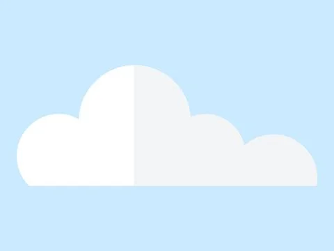 Cloud. Wind patterns influence movement and shape cumulus clouds in sky Stock Illustration