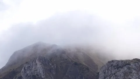 Cloud-Wrapped Mountain Summits. Stock Footage 255248621