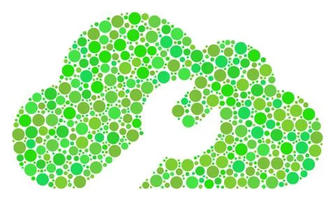 Cloud Wrench Tools Mosaic of Circles Illustrazione stock