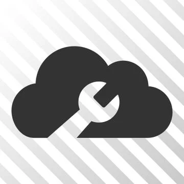 Cloud Wrench Tools Vector Icon Illustrazione stock