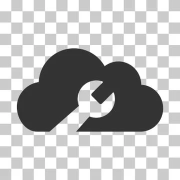 Cloud Wrench Tools Vector Icon Illustrazione stock
