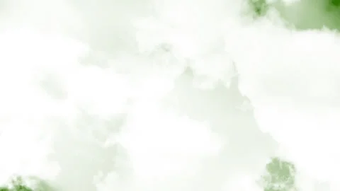 Cloud Zoom Transition Effect, Moving White Clouds on Green Screen Background Stock Footage 348449466