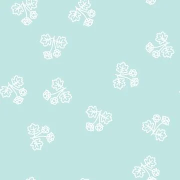 Cloudberry berry line seamless pattern 스톡 일러스트