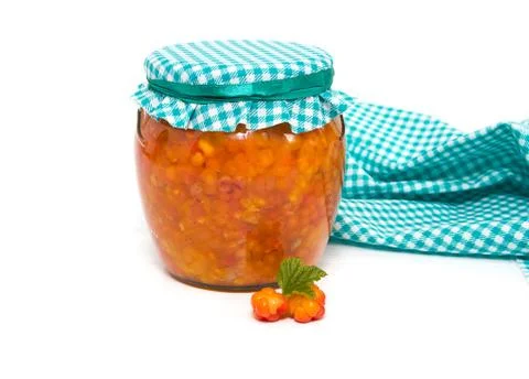 Cloudberry jam Stock Photos