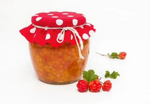 Cloudberry jam Stock Photos