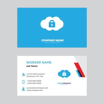 Cloude key business card design Free Stock Illustration