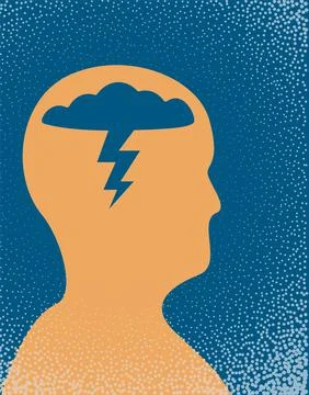 Clouded mind Stock Illustration