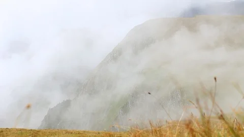 Clouded mountains Stock Footage 93241049