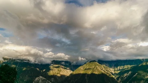 Cloudlapse of Kinner Kailash Range. Stock Footage 106171000