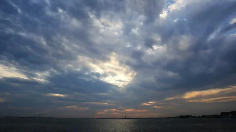 Cloudlapse over water Stock Footage 607729
