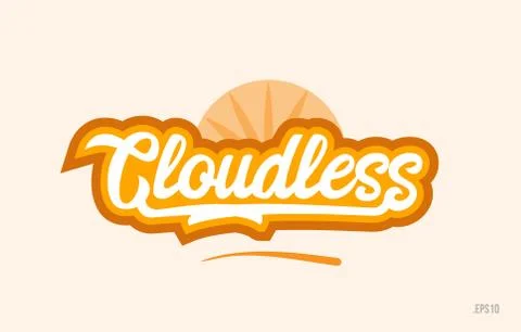 Cloudless orange color word text logo icon Stock Illustration