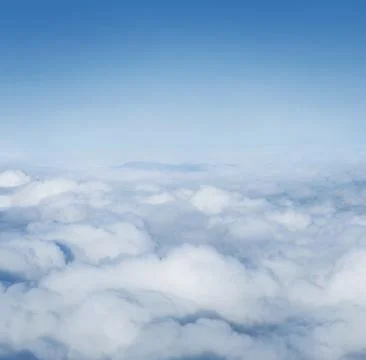 Clouds from above abstract background with copy space Stock Photos