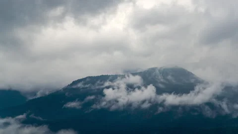 Clouds above Dolomites mountain Stock Footage 295288649