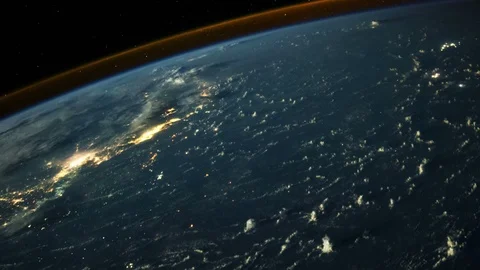 Clouds above the Earth as seen from space. Stock Footage 91189721