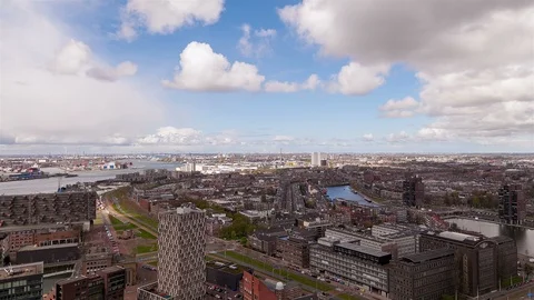 Clouds above Harbour City Stock Footage 98496313