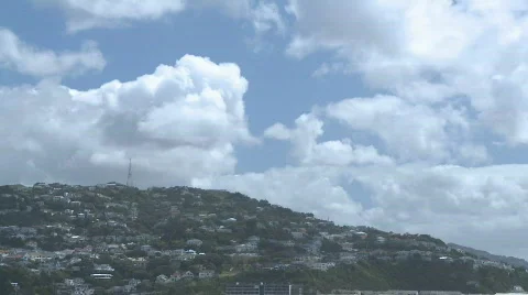 Clouds above hill time lapse Stock Footage 332209