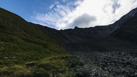 Clouds above Kings Throne hike 8K time lapse Stock Footage 111364739