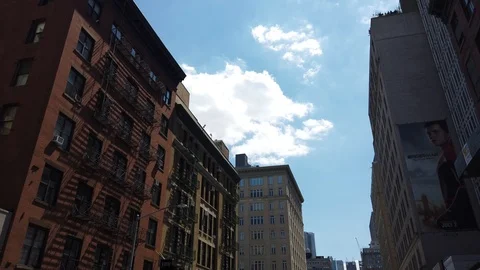 Clouds Above Manhattan Buildings Stock Footage 111423331