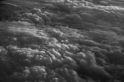 Clouds from above in monochrome Stock Photos