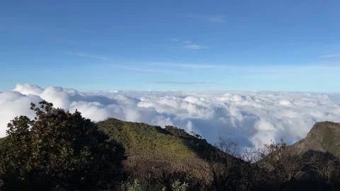 Clouds above the mountain Stock Footage 340005146