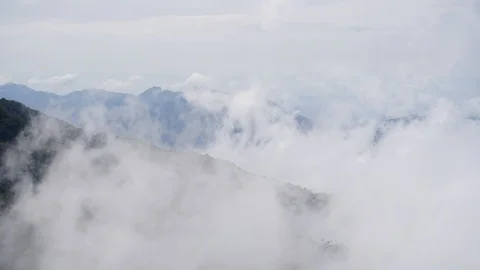 Clouds above the mountains. Timelapse. Genting highlands, Kuala Lumpur, Malaysia Stock Footage 128030229