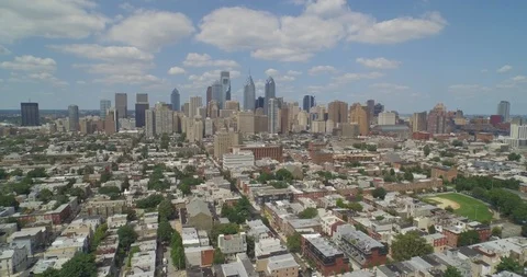 Clouds above Philadelphia Stock Footage 90736109