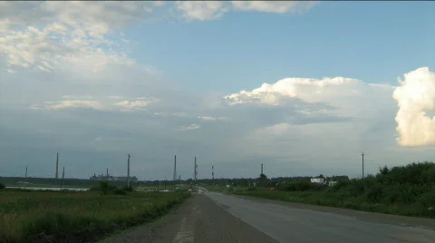 Clouds above the road 스톡 동영상 544227