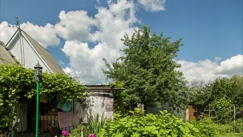 Clouds above the suburban area Stock Footage 76269099