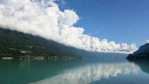 Clouds above Swiss mountains Stock Footage 289906461