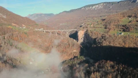 Clouds above the tara canyon Video stock 232273821