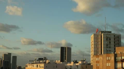 The clouds above Tel Aviv 01 Stock Footage 10682423