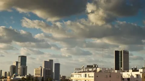 The clouds above Tel Aviv 03 Stock Footage 10682583