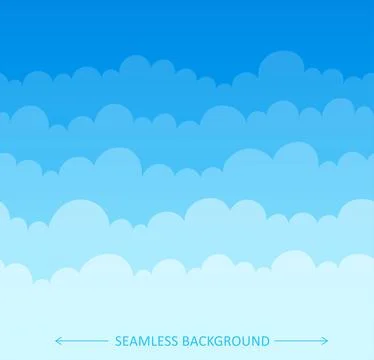 Clouds abstract background, seamless pattern with blue sky and steps clouds イラスト素材