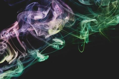 Clouds of abstract shape smoke Foto stock