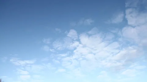 Clouds Across Blue Sky Video stock 66276278