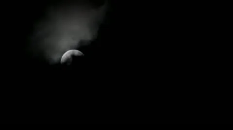 Clouds across full moon 3 Video stock 17052910