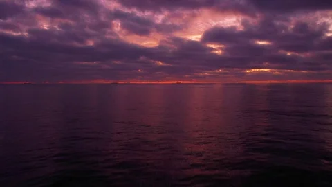 Clouds aerial background and ocean in 4k Stock Footage 119548551