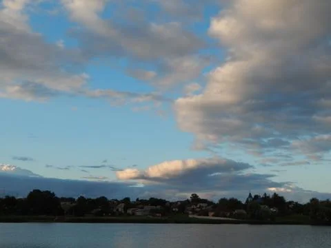 Clouds after rain and thunderstorms in the sky 库存照片