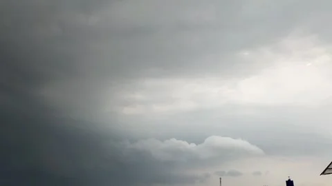 Clouds After Storm, Rainy Day, Dark Clouds sky before rain Stock Footage 254050941