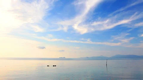 Clouds after sunset over koh Pangan, Thailand Video stock 4884962