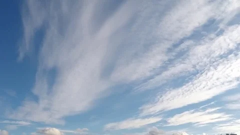 Clouds against blue sky during the day timelapse Stock Footage 77283914