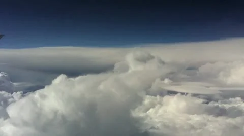 Clouds from Airplane Stock Footage 10683627
