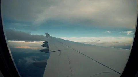 Clouds from airplane Stock Footage 76360495
