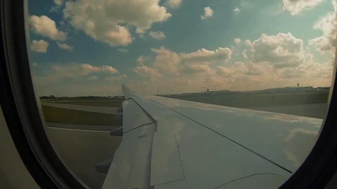 Clouds from airplane Stockbeeldmateriaal 76360518
