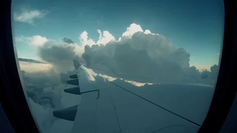 Clouds from airplane Stock Footage 76360520