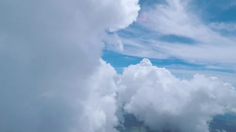 Clouds from airplane Stock Footage 92578481