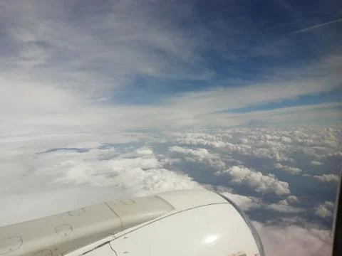 Clouds from airplane Stock Photos