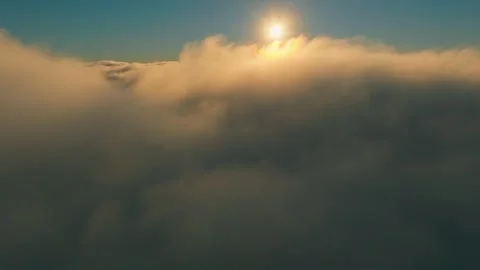 Clouds airplane sun aerial sunset travel beautiful landscape horizon Stock-Footage 256652872